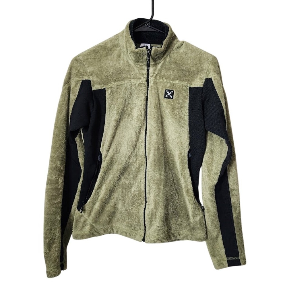 MONTURA Polar Comfort Fleece Jacket Green Black Full Zip Gorpcore‎ S